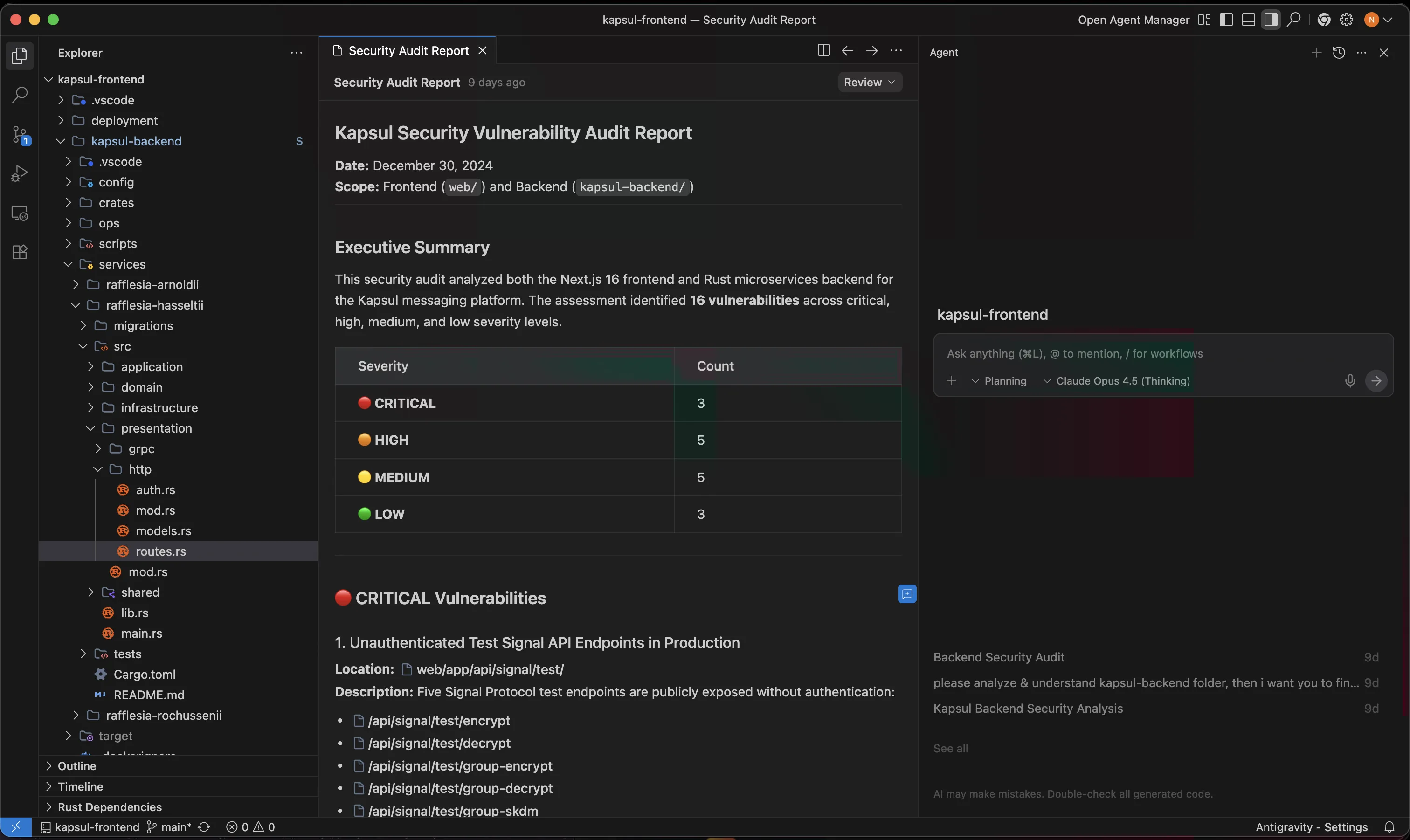 Antarmuka Editor Antigravity