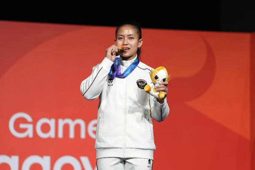 Atlet Panjat Tebing Desak Made Raih Emas Keempat Asian Games Usai Menang Selisih 0,002 Detik