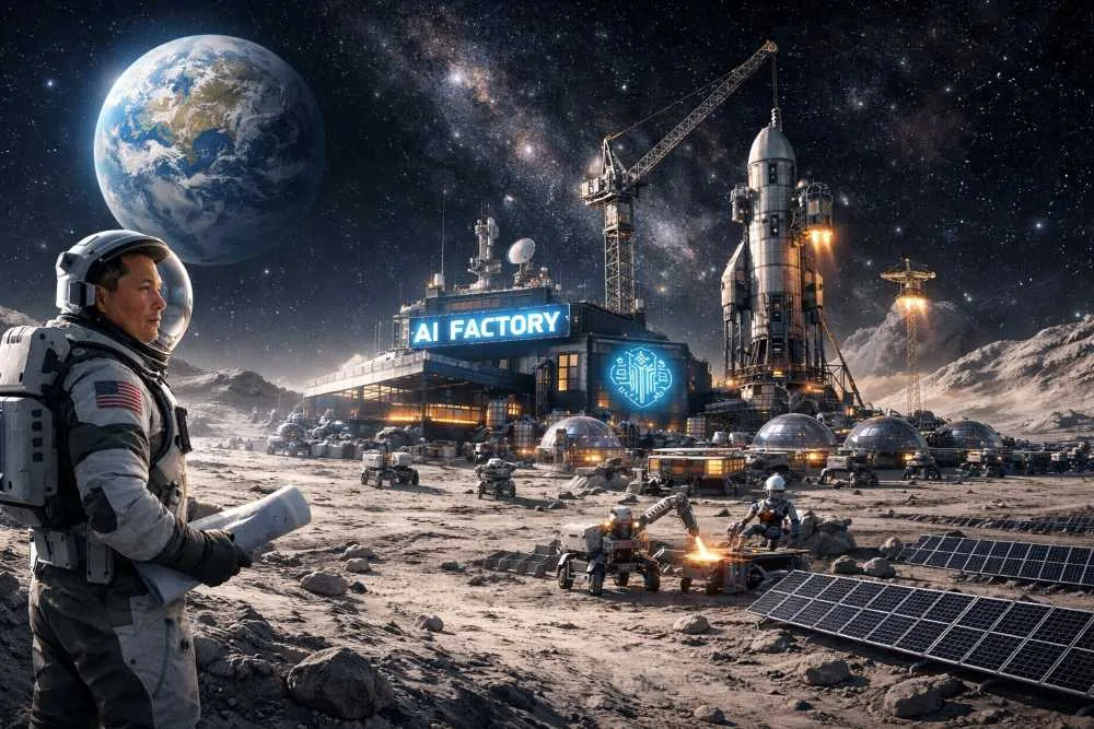 Elon Musk Berencana Bangun Pabrik Manufaktur AI di Bulan, Emang Boleh?