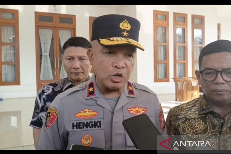 Kapolda Banten Brigjen Pol Hengki di Gedung Negara Provinsi Banten, Kota Serang, Jumat (22/8/2025). (ANTARA/Devi Nindy)