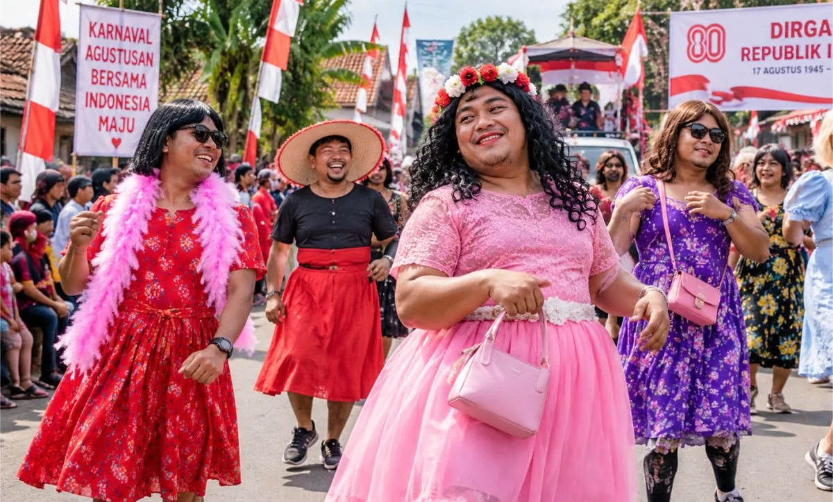 MUI Imbau Cowok Jangan Berbusana Cewek saat Karnaval 17 Agustus, Haram Hukumnya!