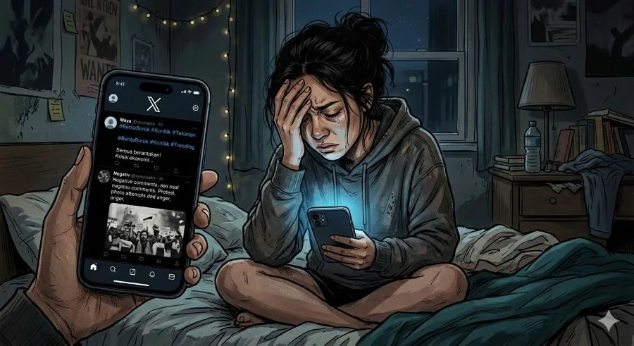 Awas, Stres dan Depresi Muncul usai Menonton Konten Perang di Media Sosial