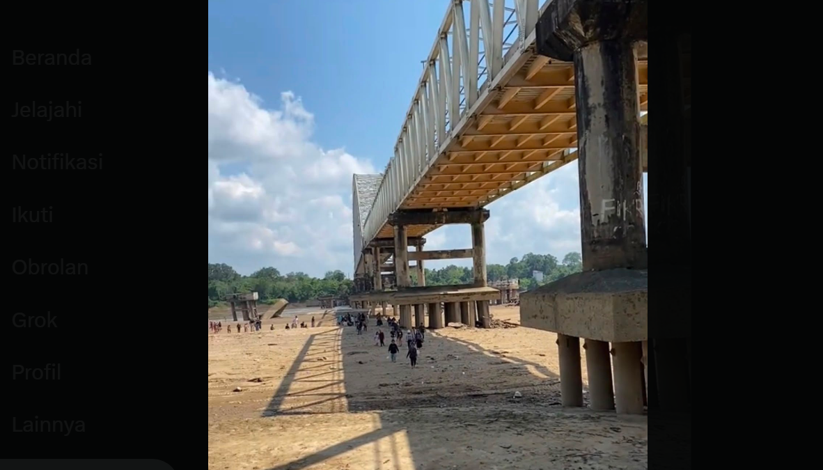 Sungai Barito di Kalteng Surut, Hamparan Pasir Muncul, Transportasi Sungai Tetap Jalan?