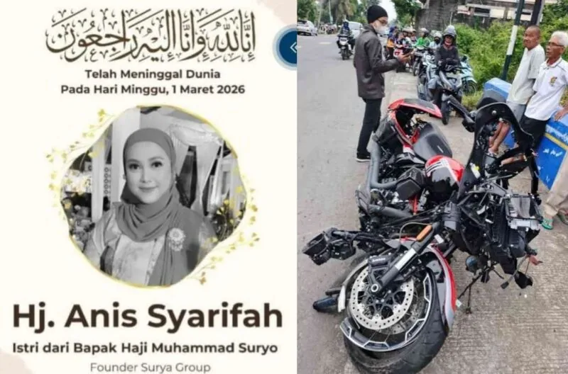 Kecelakaan Harley Bos Rokok Surya Group: Istri Tewas, Anak SD Terlempar ke Selokan