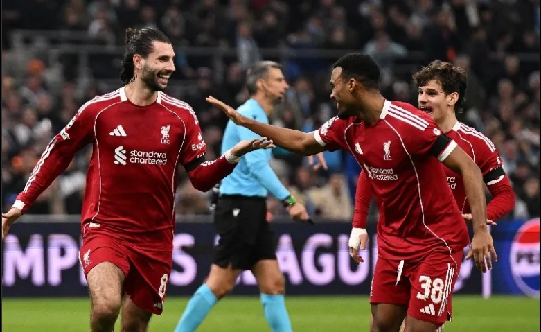 Liverpool Bungkam Marseille 3-0 di Stade Velodrome, The Reds di Ranking Keempat