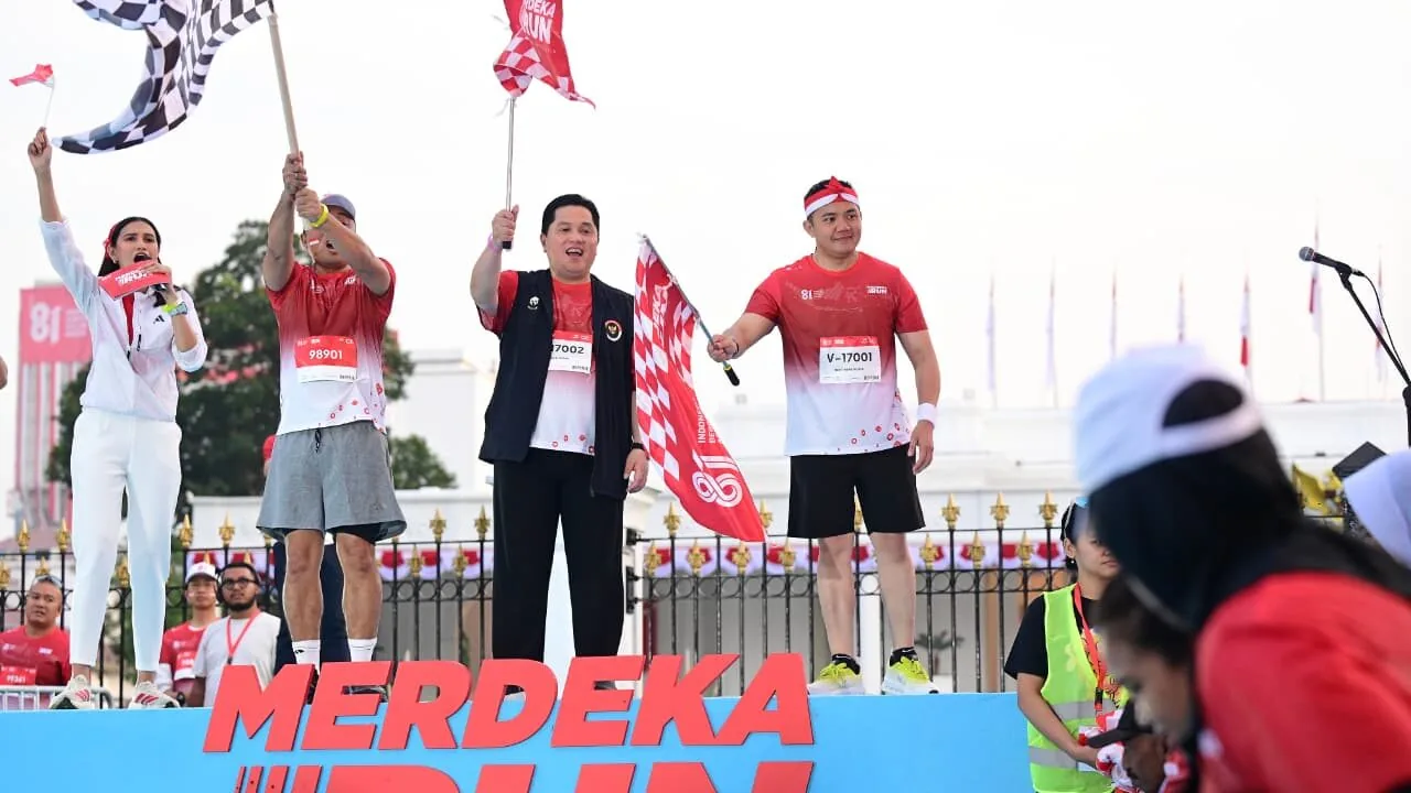 Erick Thohir dan Teddy Buka Merdeka Run 2026, 12 Ribu Pelari Padati Jalan Depan Istana