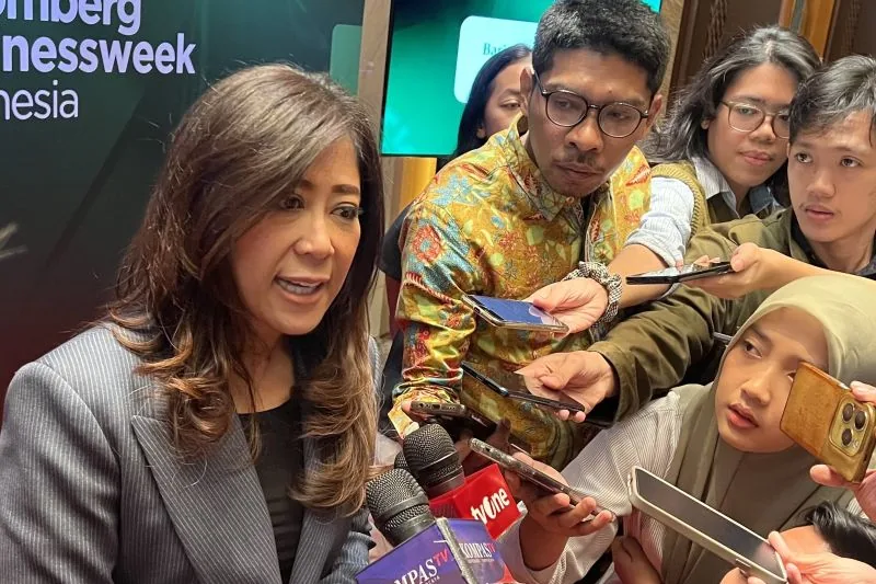 Menteri Komunikasi dan Digital (Menkomdigi) Meutya Hafid memberi keterangan ketika ditemui di Jakarta, Kamis (20/11/2025). Foto: ANTARA/Putu Indah Savitri