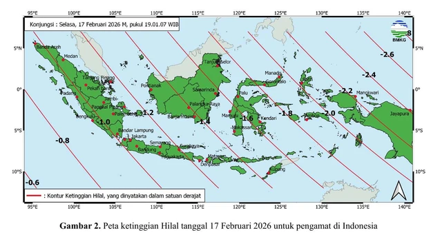 Data BMKG Sebut Hilal pada 17 Februari 2026 Kemungkinan Belum Terlihat, Ramadan 19 Februari?