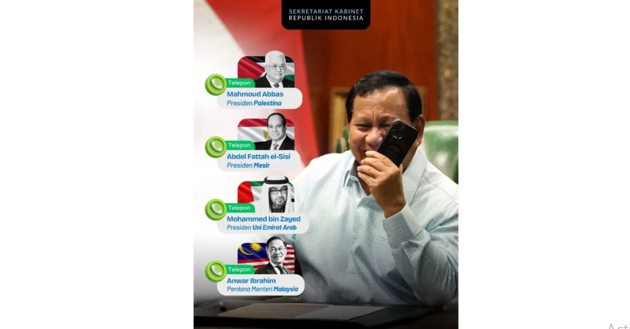 Momen Idulfitri, Prabowo Hubungi Presiden Mahmoud Abbas, RI Dukung Kedaulatan Palestina