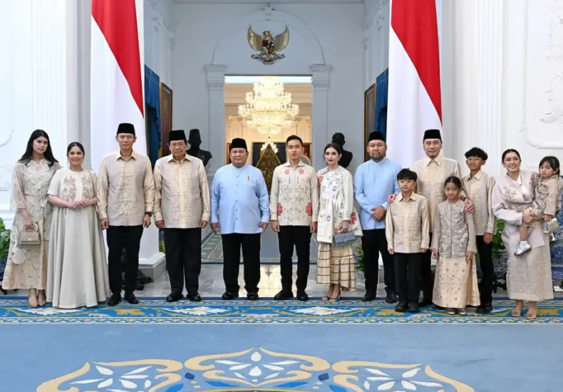 Hadiri Open House Idulfitri di Istana, Gibran Berbaur Akrab dengan Prabowo, SBY, AHY, Ibas