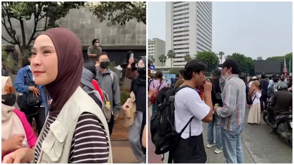 Thumbnail Reza Rahadian, Eva Celia, Zaskia Adya Mecca Ikut Demo #IndonesiaSadar di Bundaran HI